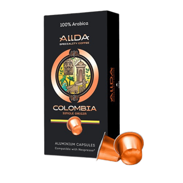 Кафе капсули ALLDA Specialty Coffee COLOMBIA 100% Арабика | Съвместими със система Nespresso, 10 бр.