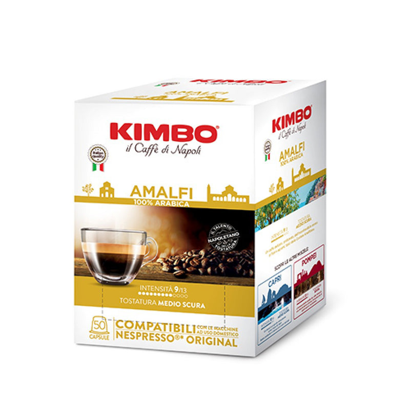 Кафе капсули KIMBO AMALFI 100% ARABICA - Nespresso съвместими, 50 бр.