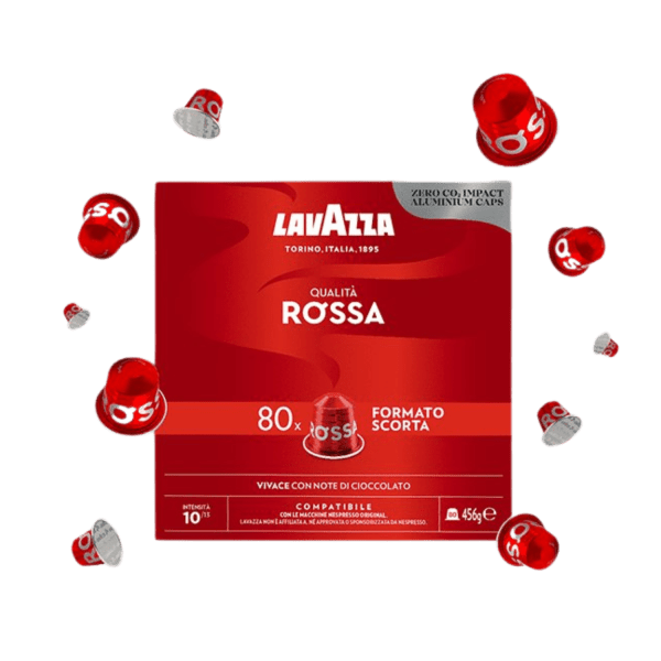 Кафе капсули Lavazza Qualita ROSSO | Съвместими със система Nespresso, 80 бр.