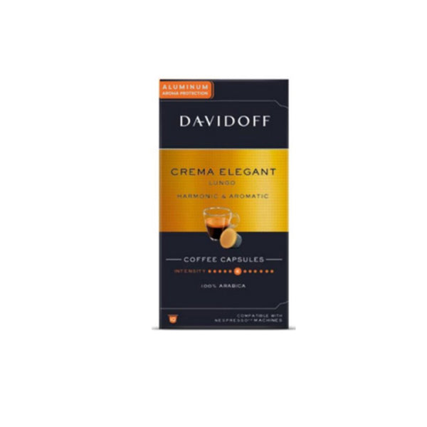 Кафе капсули DAVIDOFF Crema Elegant Lungo - 10 бр. съвместими с Nespresso