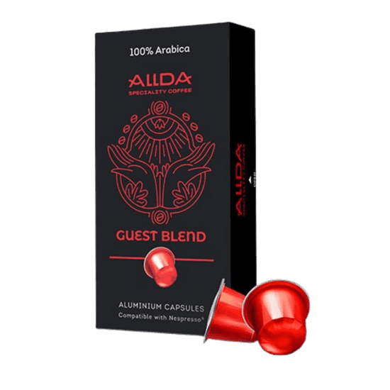 Кафе капсули ALLDA Specialty Coffee GUEST BLEND 100% Арабика | Съвместими със система Nespresso, 10 бр.