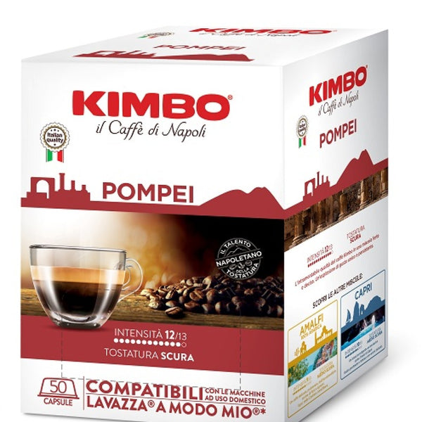 Кафе капсули KIMBO Pompei съвместими със система A Modo Mio, 50 Бр.