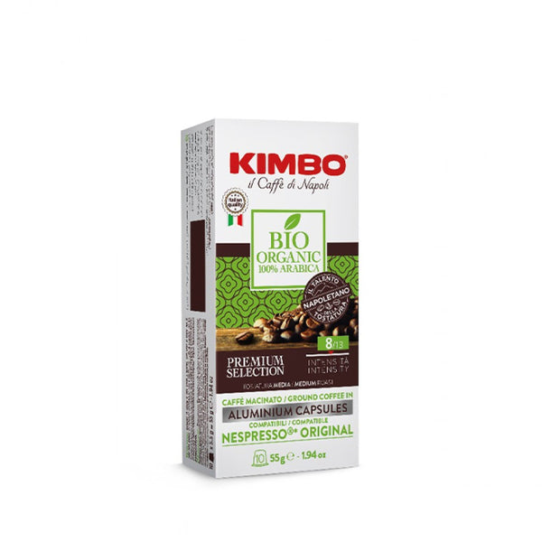 Кафе капсули KIMBO Bio Organic 100% Arabica ALU - Nespresso съвместими, 10 бр.