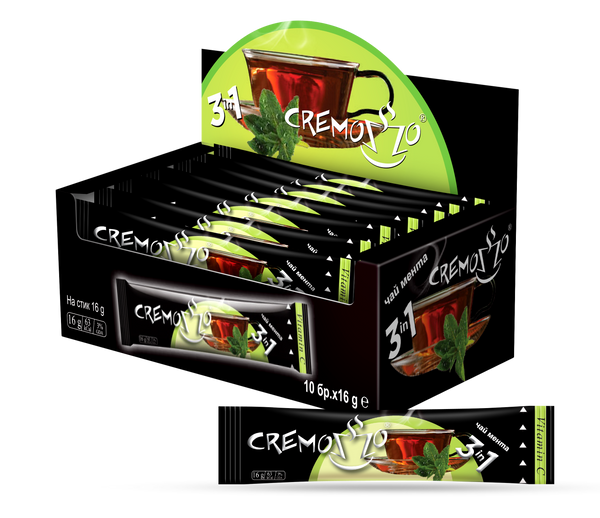 Cremozzo 3 в 1 чай Мента – 10бр. × 16гр.