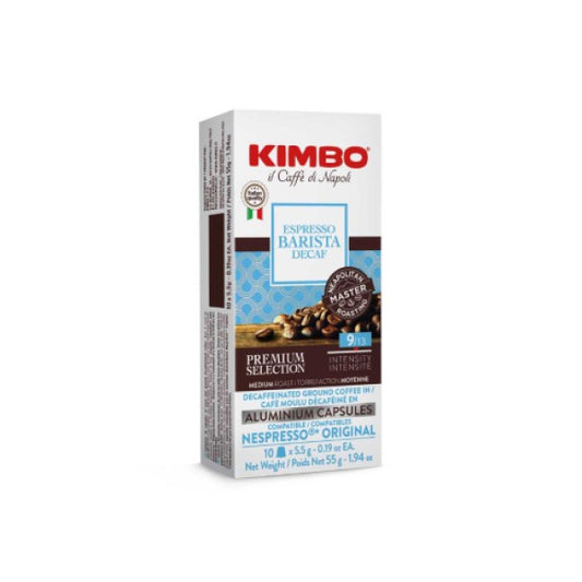 Кафе капсули KIMBO Barista Decaf ALU - Nespresso съвместими, 10 бр.