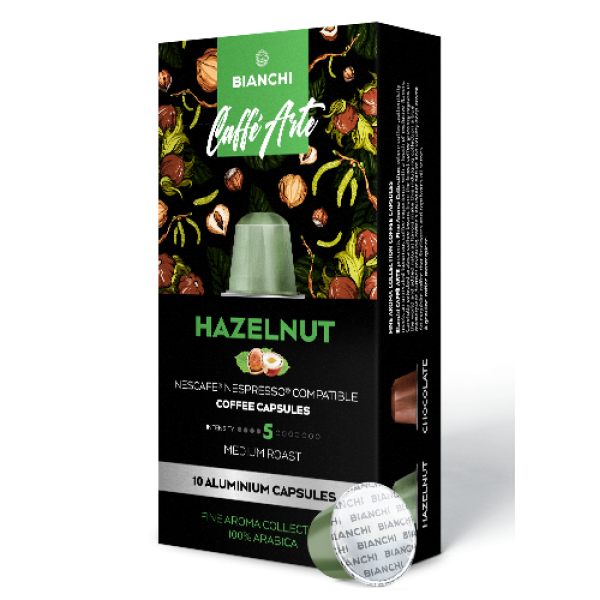 Bianchi Caffè Arte Hazelnut Aroma Espresso кафе капсули 10 бр