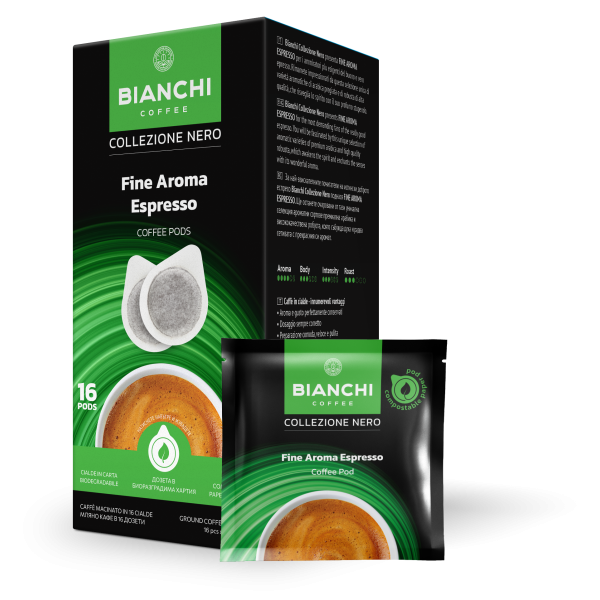 Bianchi Collezione Nero Fine Aroma Espreso 16 бр. дозети