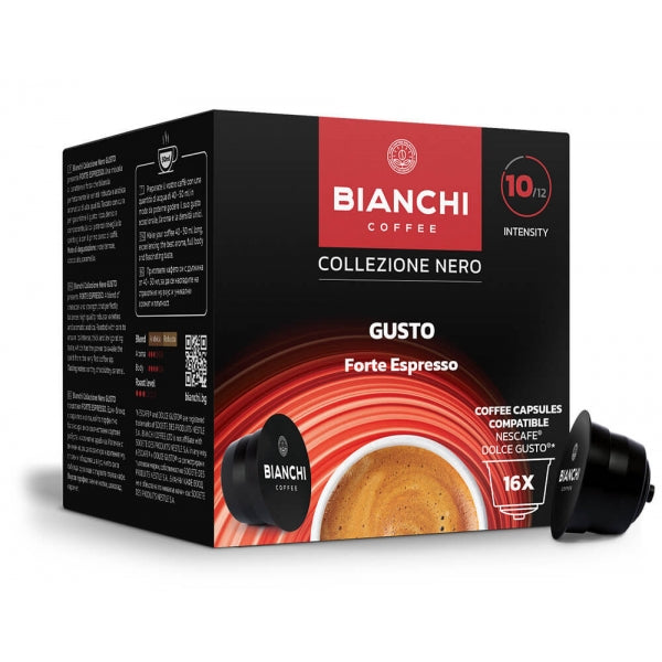Bianchi Collezione Nero Gusto Forte Espresso кафе капсули 16 бр