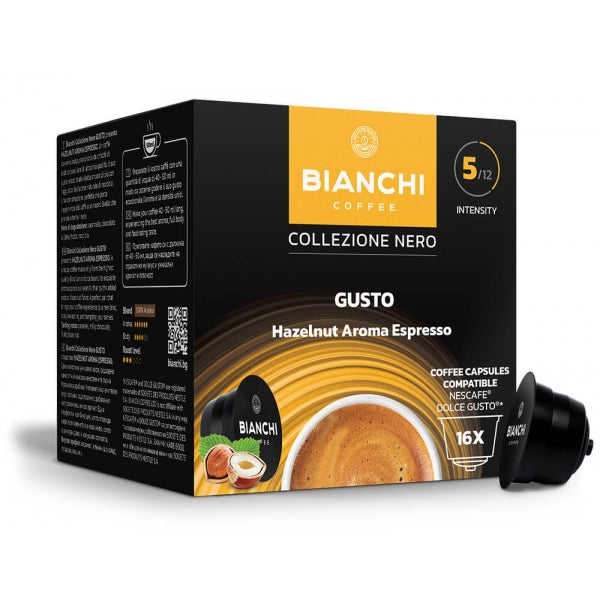 Bianchi Collezione Nero Gusto Hazelnut Aroma кафе капсули 16 бр