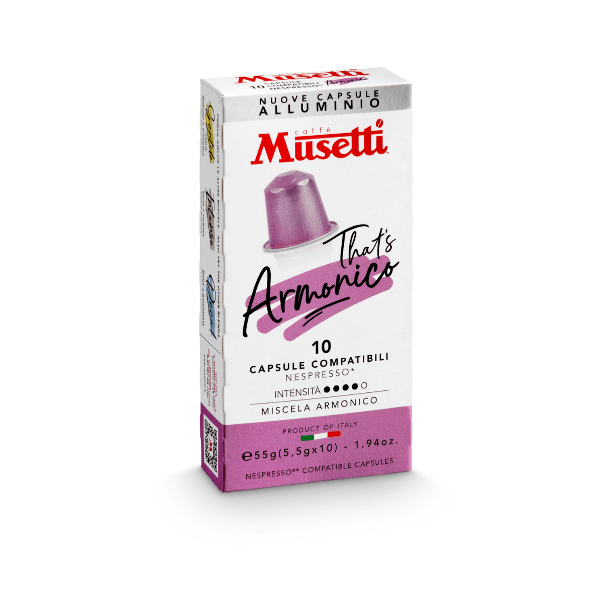 Кафе капсули Musetti® Armonico | Съвместими със система Nespresso, 10 бр.