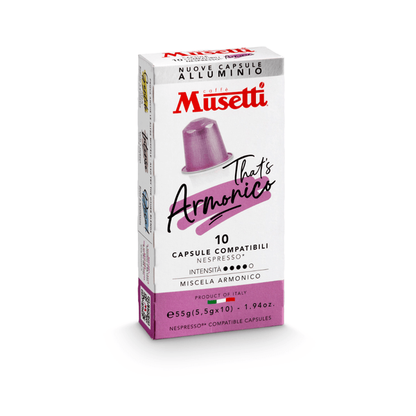 Кафе капсули Musetti® Armonico | Съвместими със система Nespresso, 10 бр.