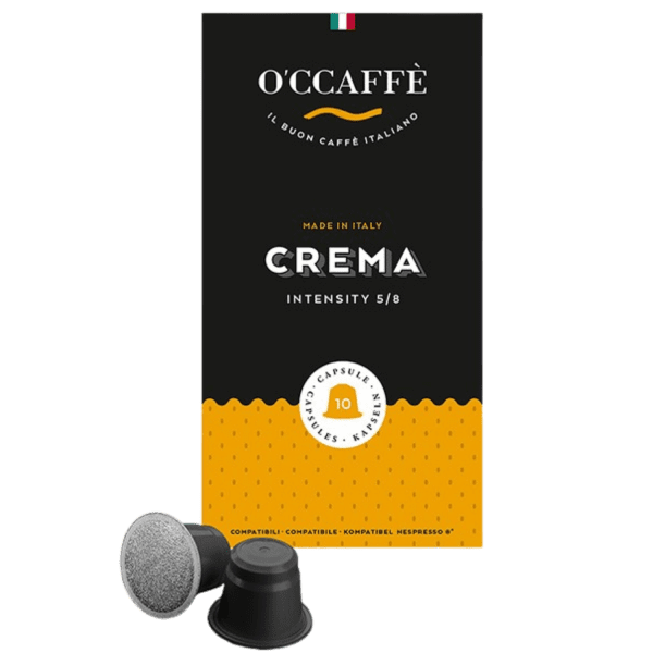 Кафе капсули O’CCAFFÈ NESPRESSO – Crema | Съвместими със система Nespresso, 10 бр.