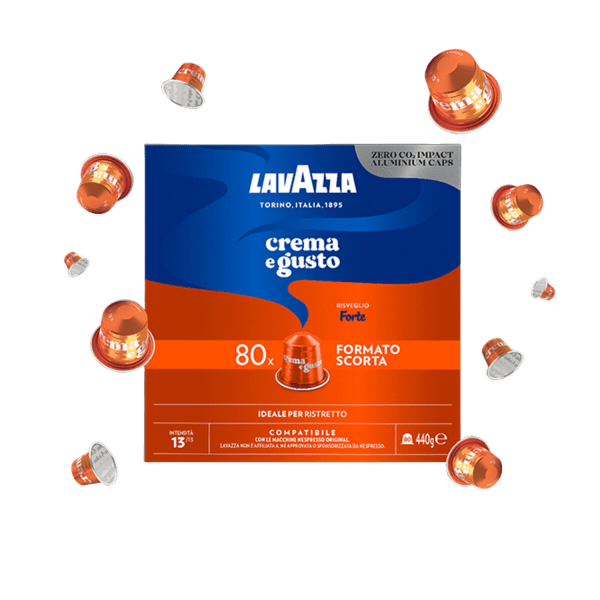 Кафе капсули Lavazza Crema e Gusto FORTE | Съвместими със система Nespresso, 80 бр.