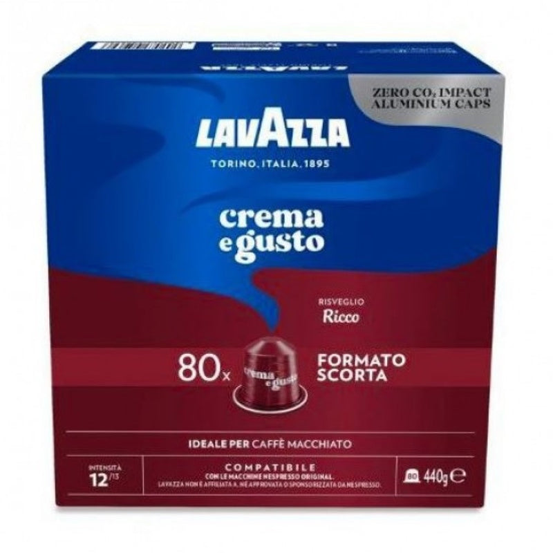LAVAZZA Crema e Gusto Ricco Alluminio капсули съвместими с Nespresso 80 бр.