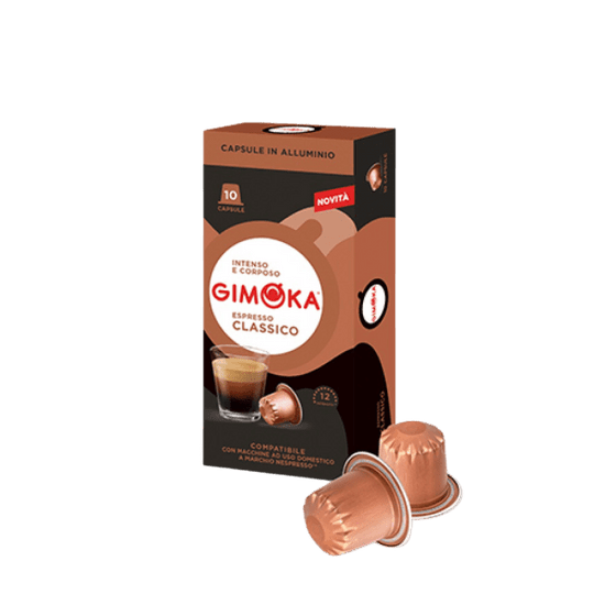 Кафе капсули GIMOKA Classico | Съвместими със система Nespresso, 10 бр.