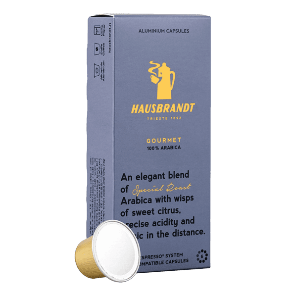 Кафе капсули HAUSBRANDT Gourmet 100% Арабика | Съвместими със система Nespresso, 10 бр.