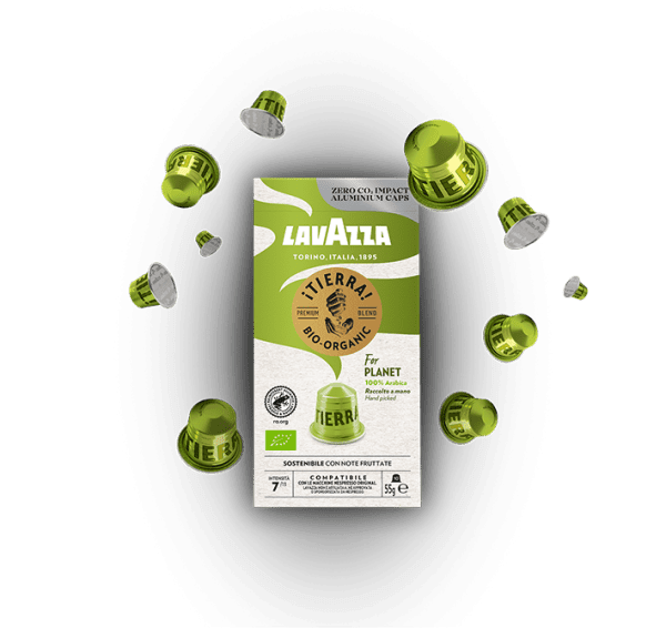 Кафе капсули Lavazza TIERRA Bio Organic 100% Арабика | Съвместими със система Nespresso, 10 бр.