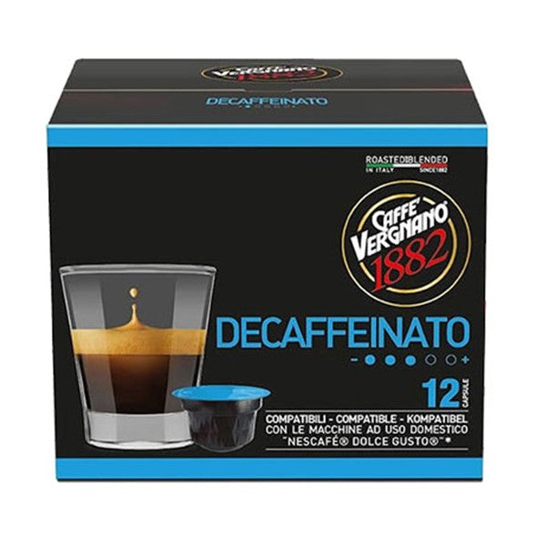 Кафе капсули Caffe Vergnano 1882 Decaf съвместими със система Dolce Gusto, 12 бр.