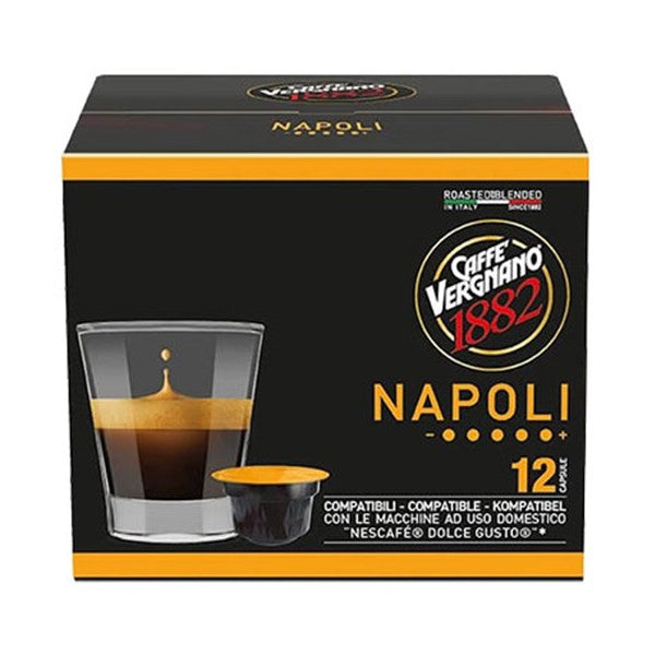 Кафе капсули Caffe Vergnano 1882 Napoli съвместими със система Dolce Gusto, 12 бр.