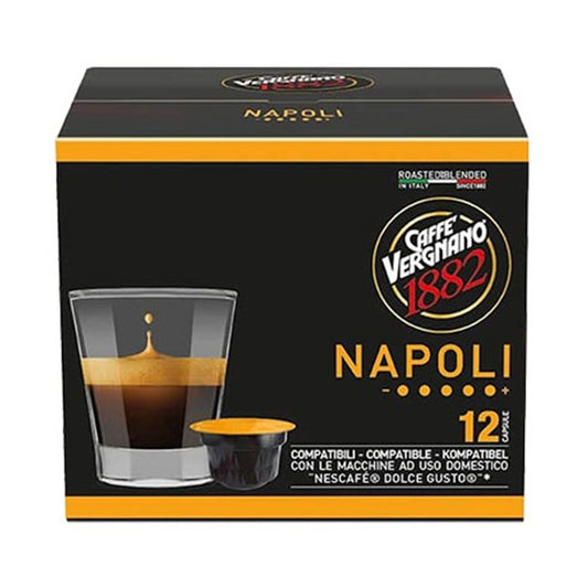 Кафе капсули Caffe Vergnano 1882 Napoli съвместими със система Dolce Gusto, 12 бр.